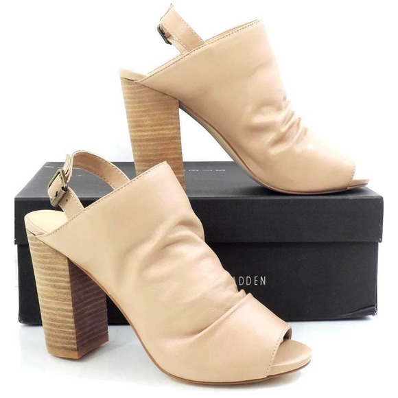 Steven by Steve Madden Saliem Peep toe Dress Sandals Heels Natural - Picture 5 of 6